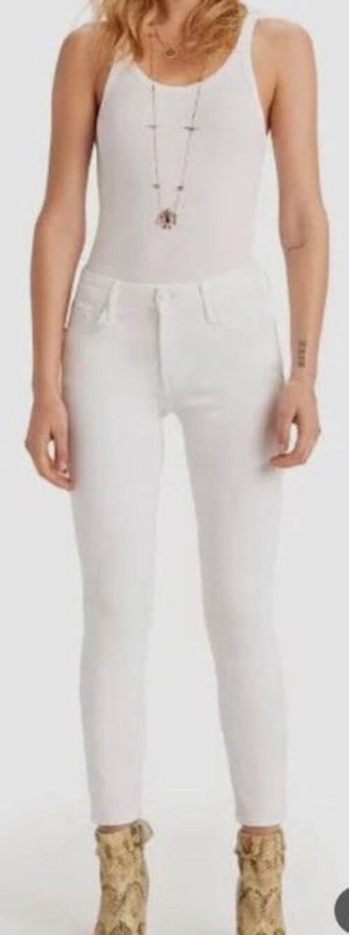 Mother white size 24 The Looker Crop Mirror Mirror jeans